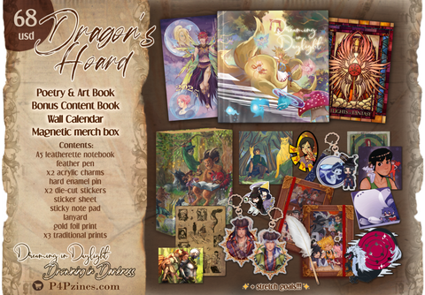 Fantasy Zine - Dragon's Hoard (Hardback book + zine + calendar + all merch)
